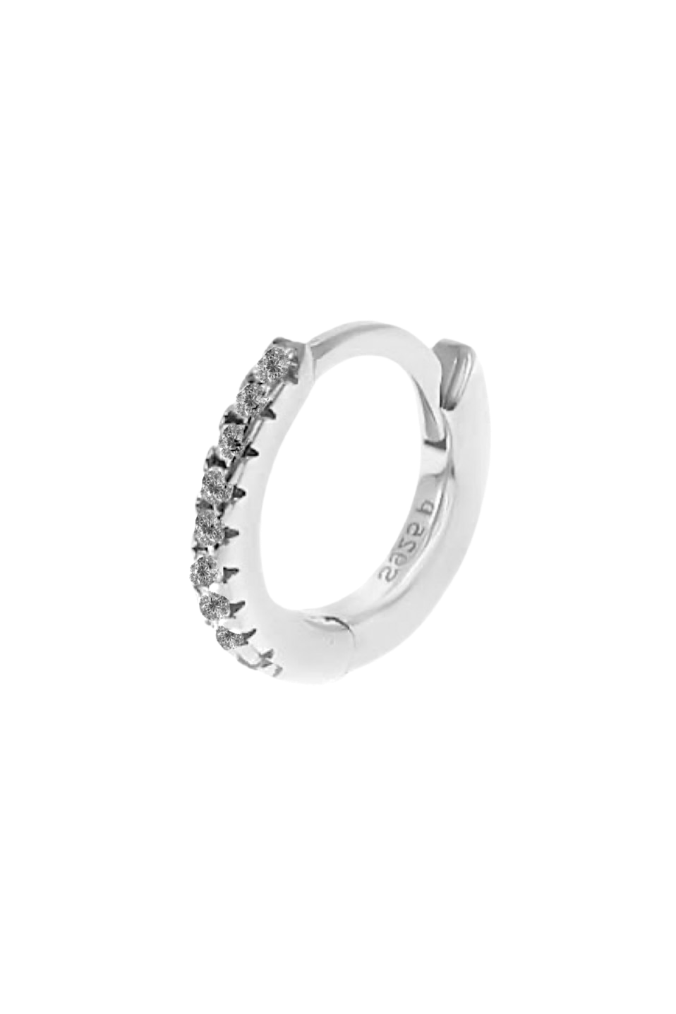 S hoop earring