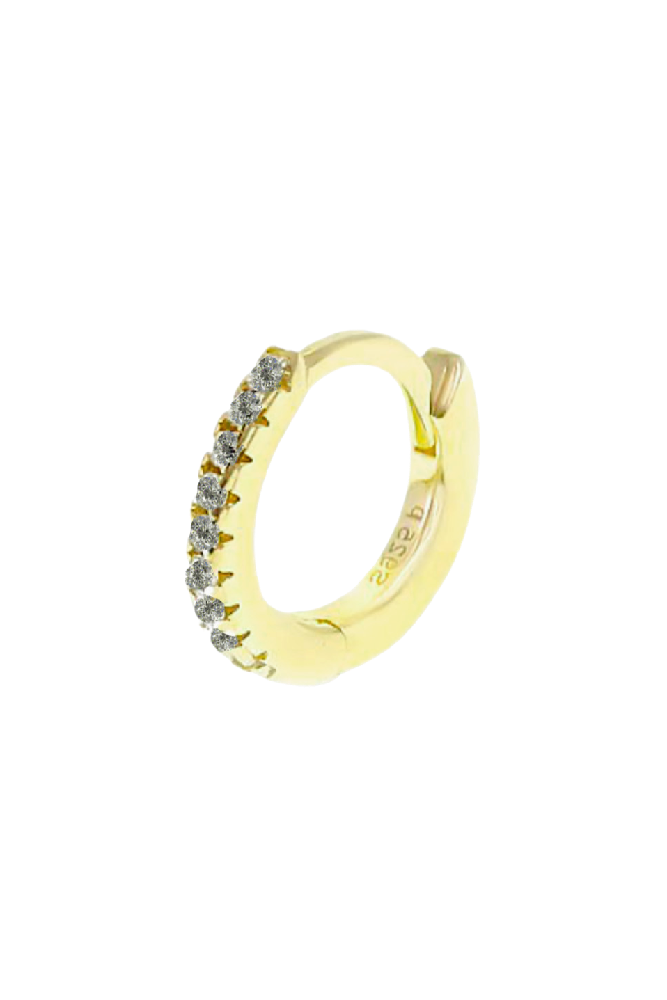 S hoop earring