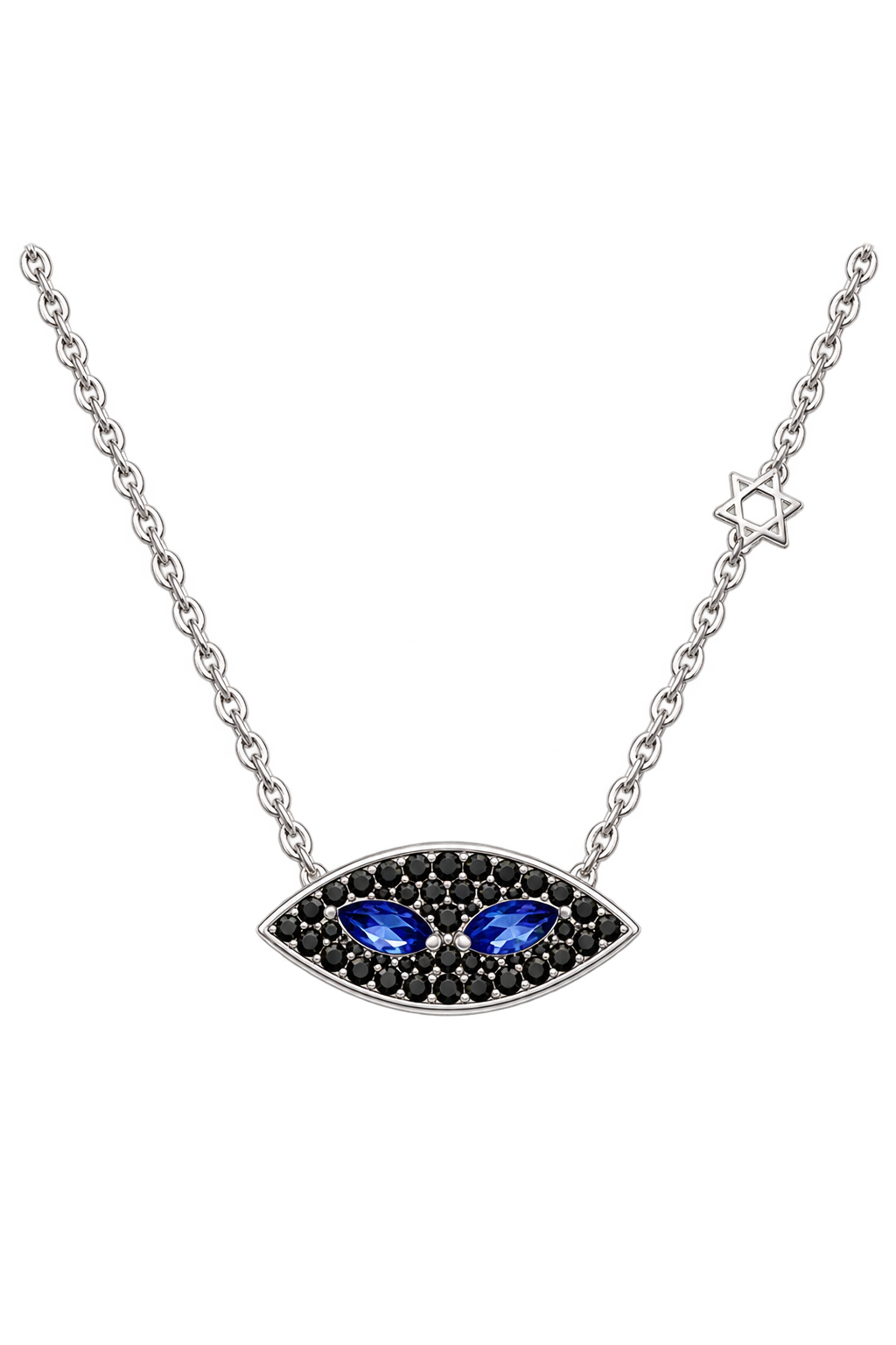 Niv Necklace Black Blue Eye