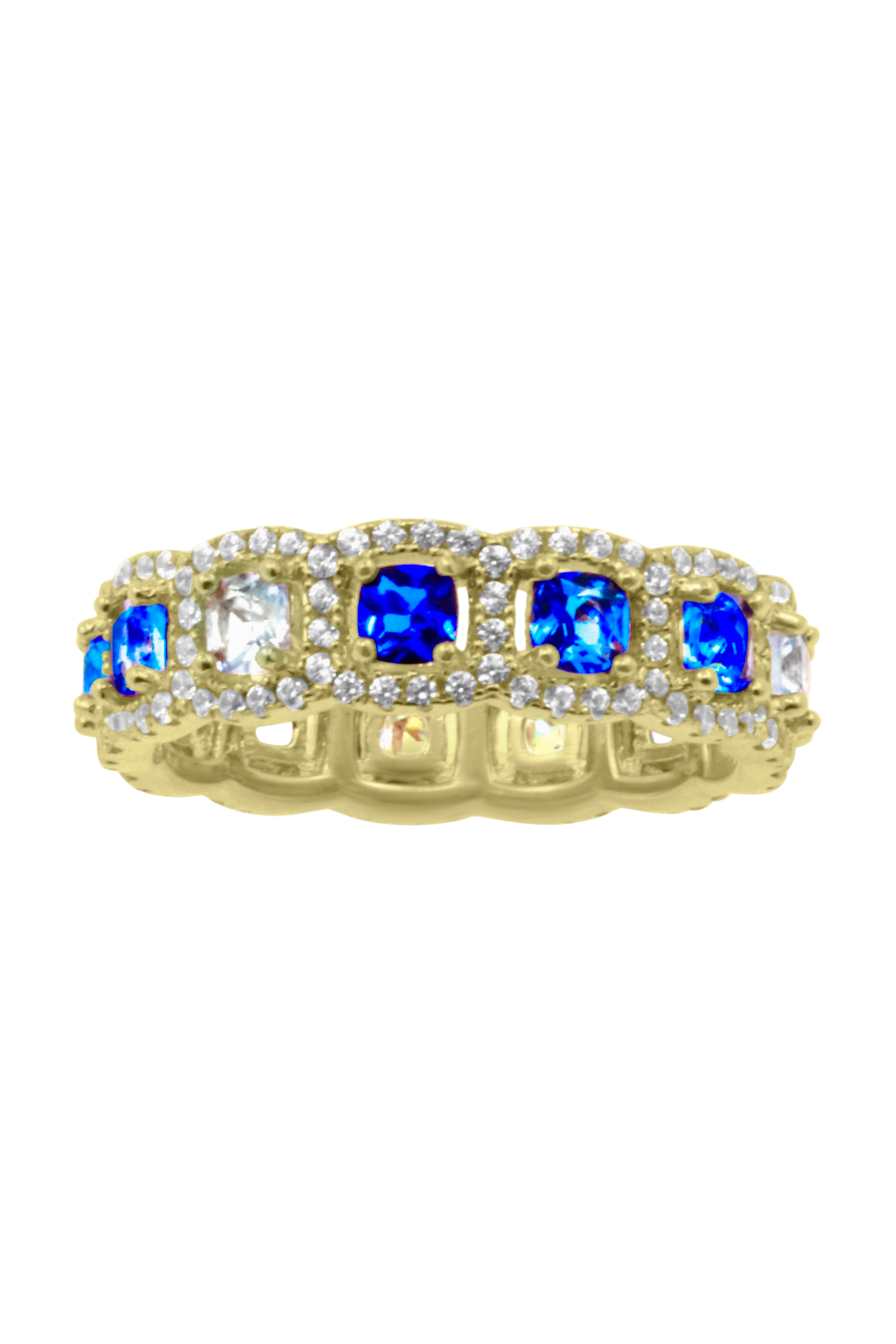 Blue rainbow ring