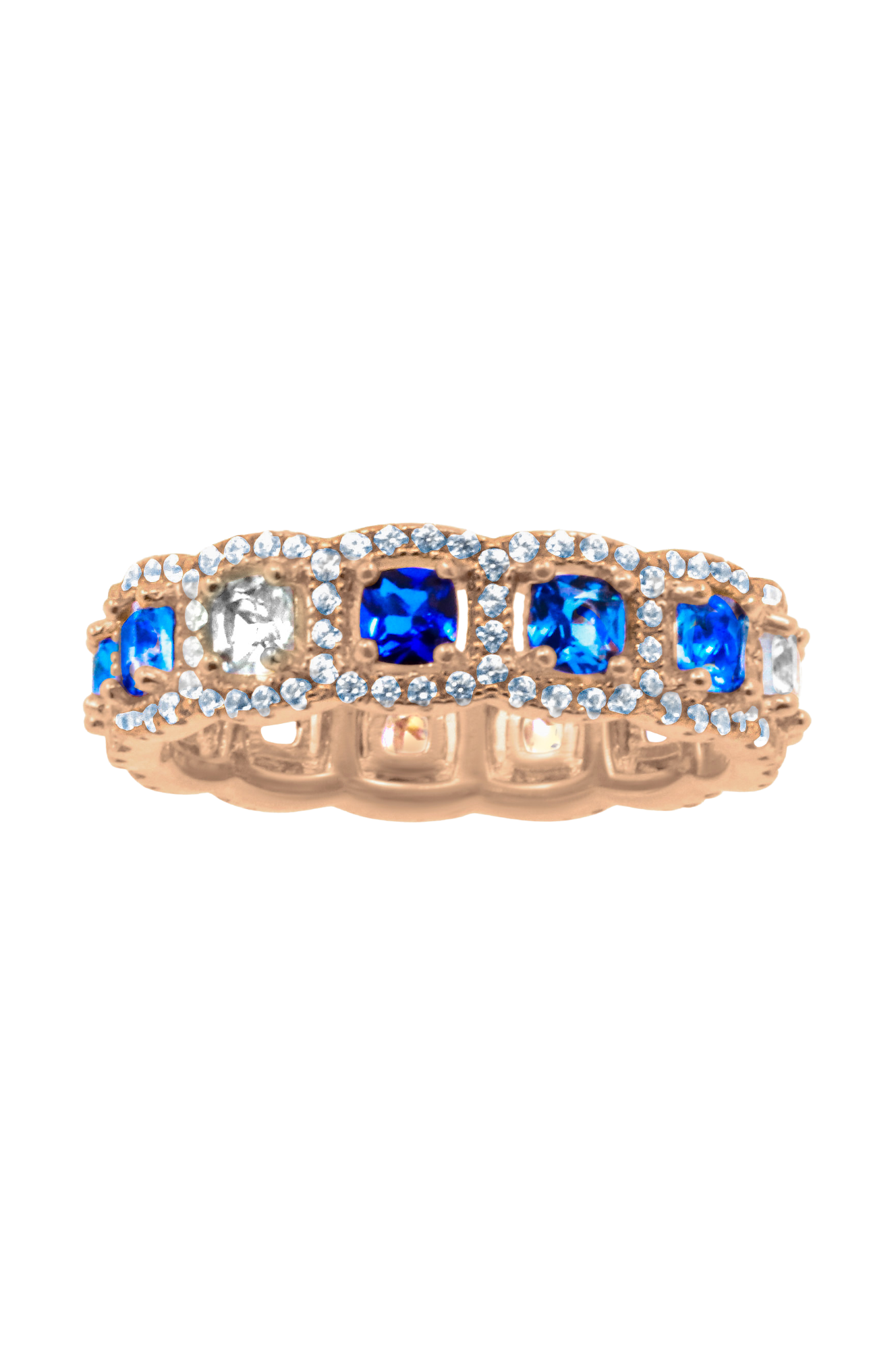 Blue rainbow ring